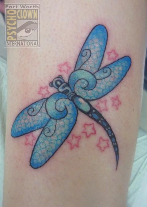 Starry Dragonfly - dragonfly tattoo