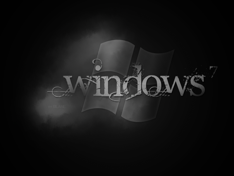 wallpaper black windows 7. Windows 7 Black Wallpaper by
