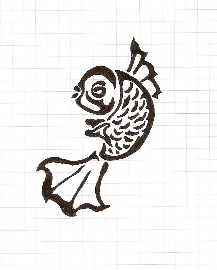 Sketch of a tribal fish by Samrow on deviantART