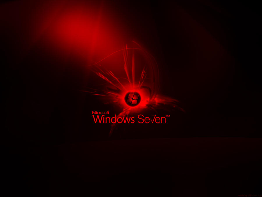 Windows Seven Wallpaper HD Red by XxOptiCaxX