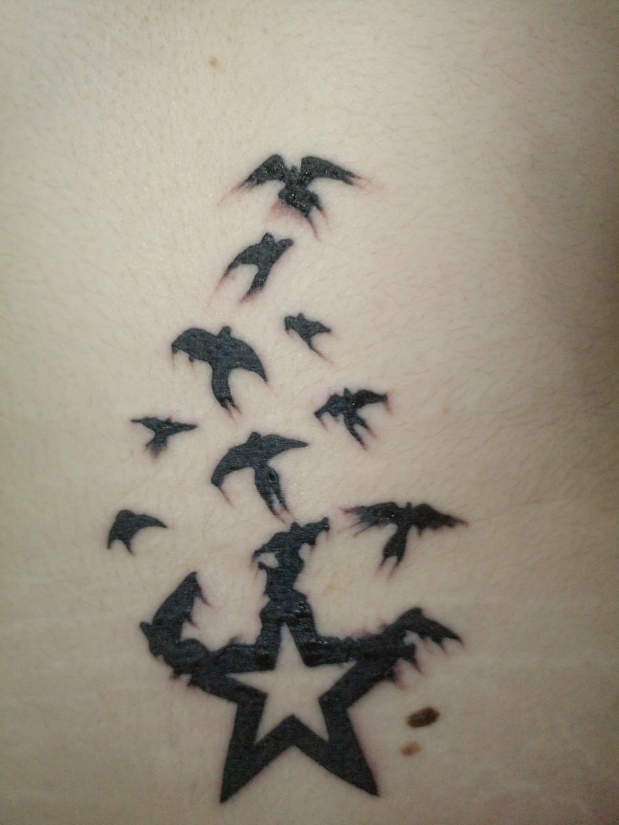 Star Bird Tattoo DONE by