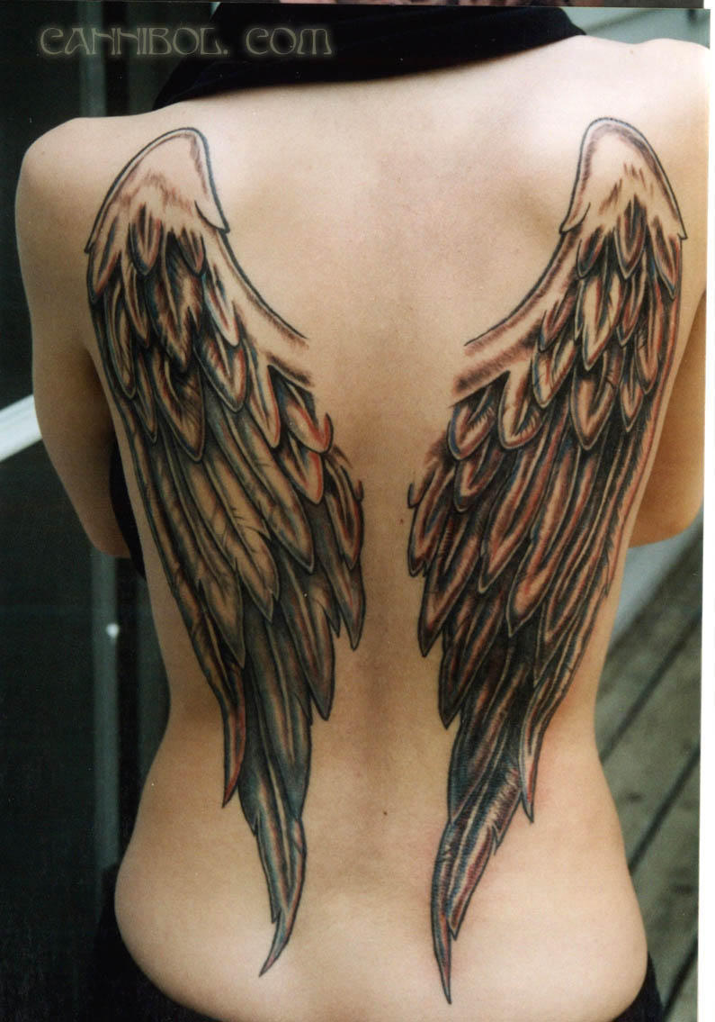 angel wings tattoo by