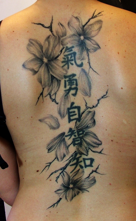 Asian Flowers Tattoos 9