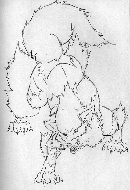Arcanine Tattoo Outline by