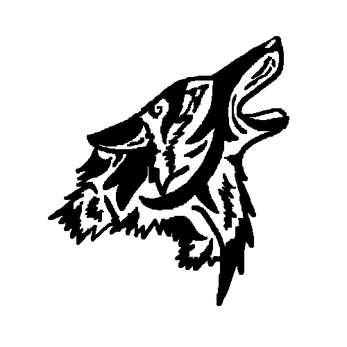 tribal wolf designs. FREE Coyote Howl tribal design