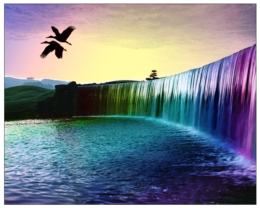Rainbow waterfalls of dream Nature Wallpaper > Nature Wallpapers > Waterscapes Wallpapers > Landscapes Wallpapers