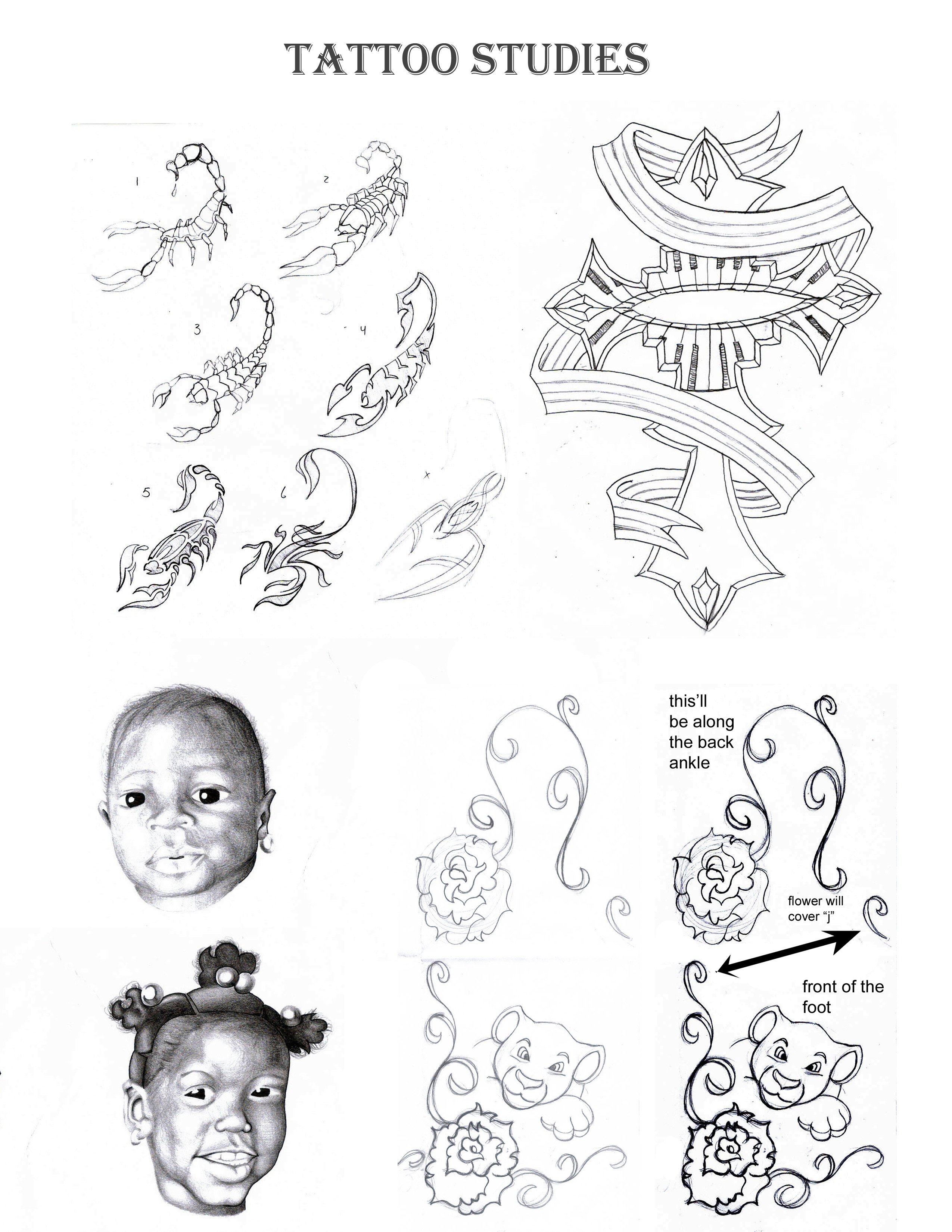 Tattoo Sketches by GMrDrew on