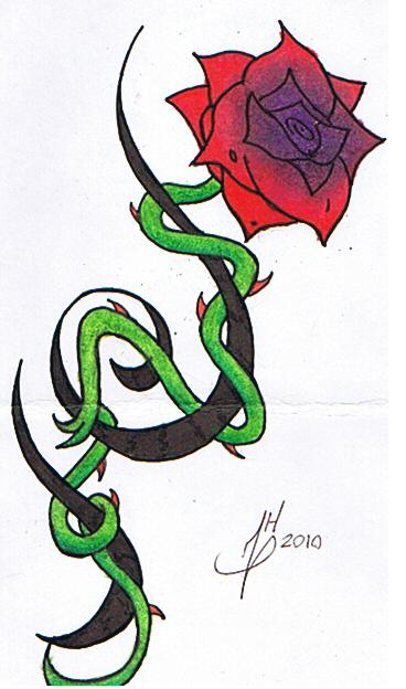 Musical Rose | Flower Tattoo