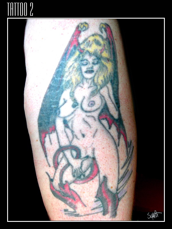 The next Tattoo I got was this SheDevil Tattoo and it was 2 years after