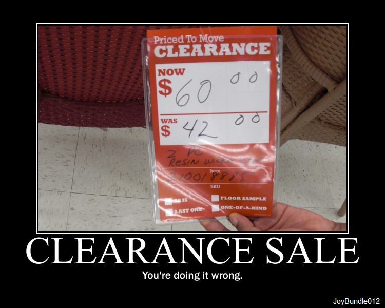 Motivational Poster: Clearance Sale by JoyBundle012