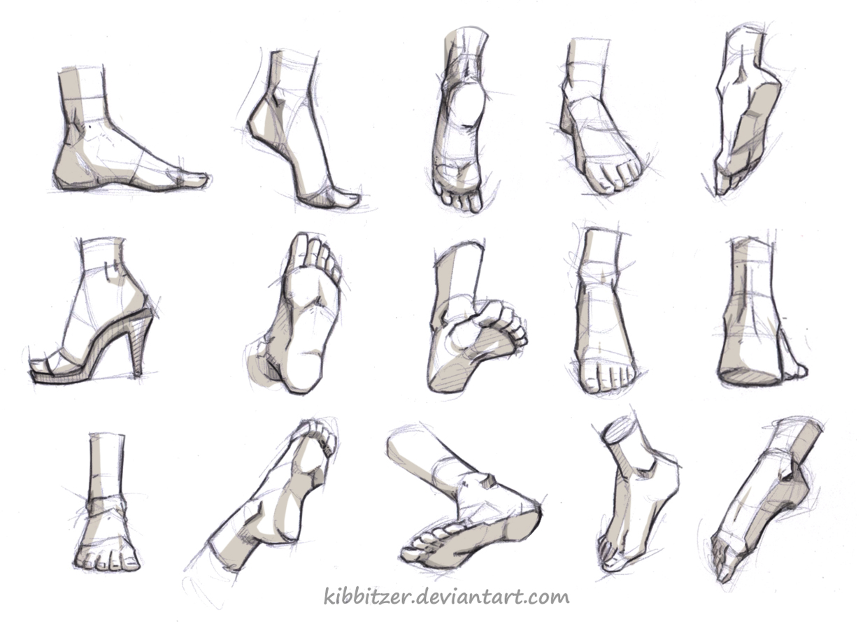 Feet Drawing Reference Guide Drawing Referenc...