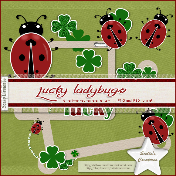 Lucky Ladybugs - © Blog Stella's Creations: http://sc-artistanelcuore.blogspot.com 