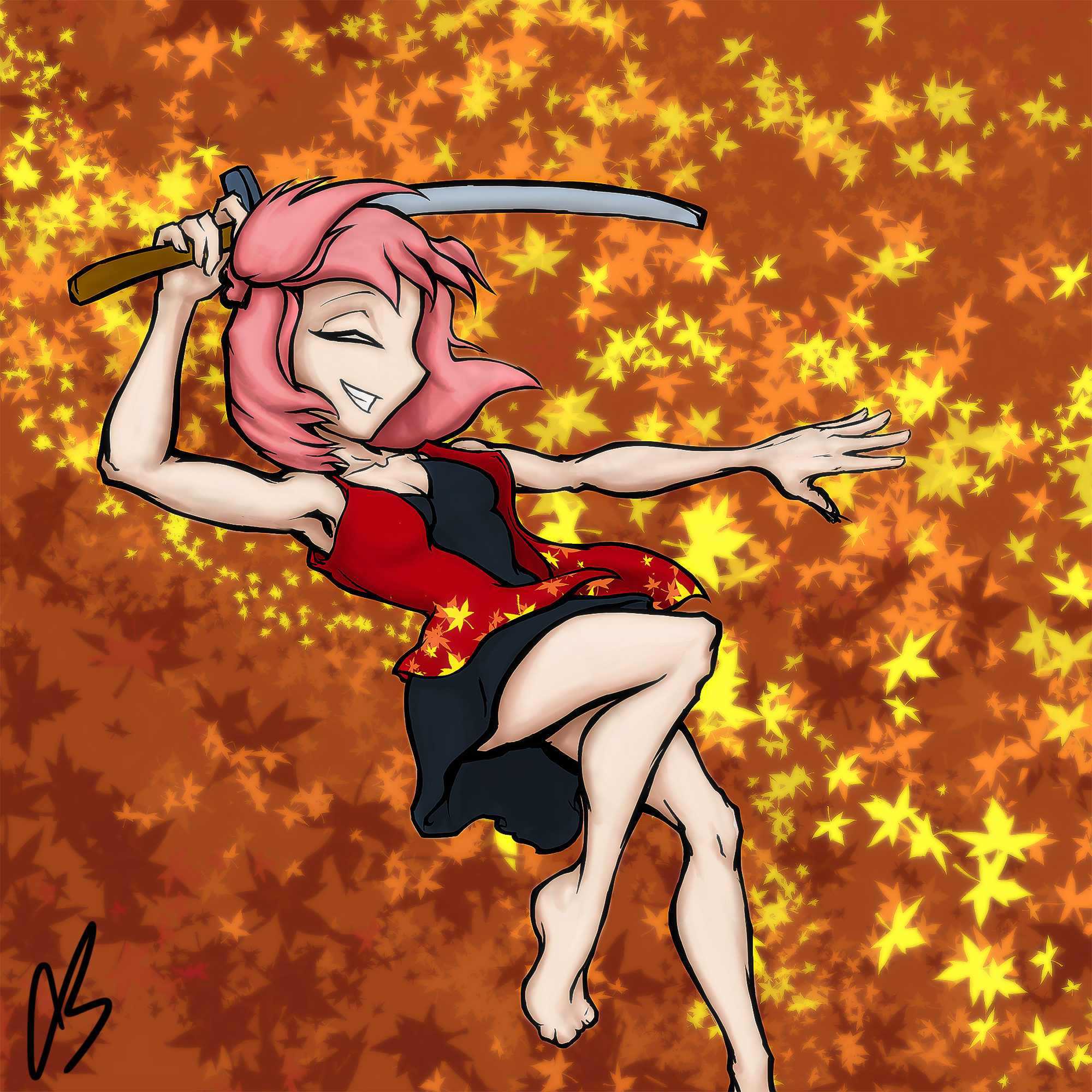 Aika in Autumn By CyberB