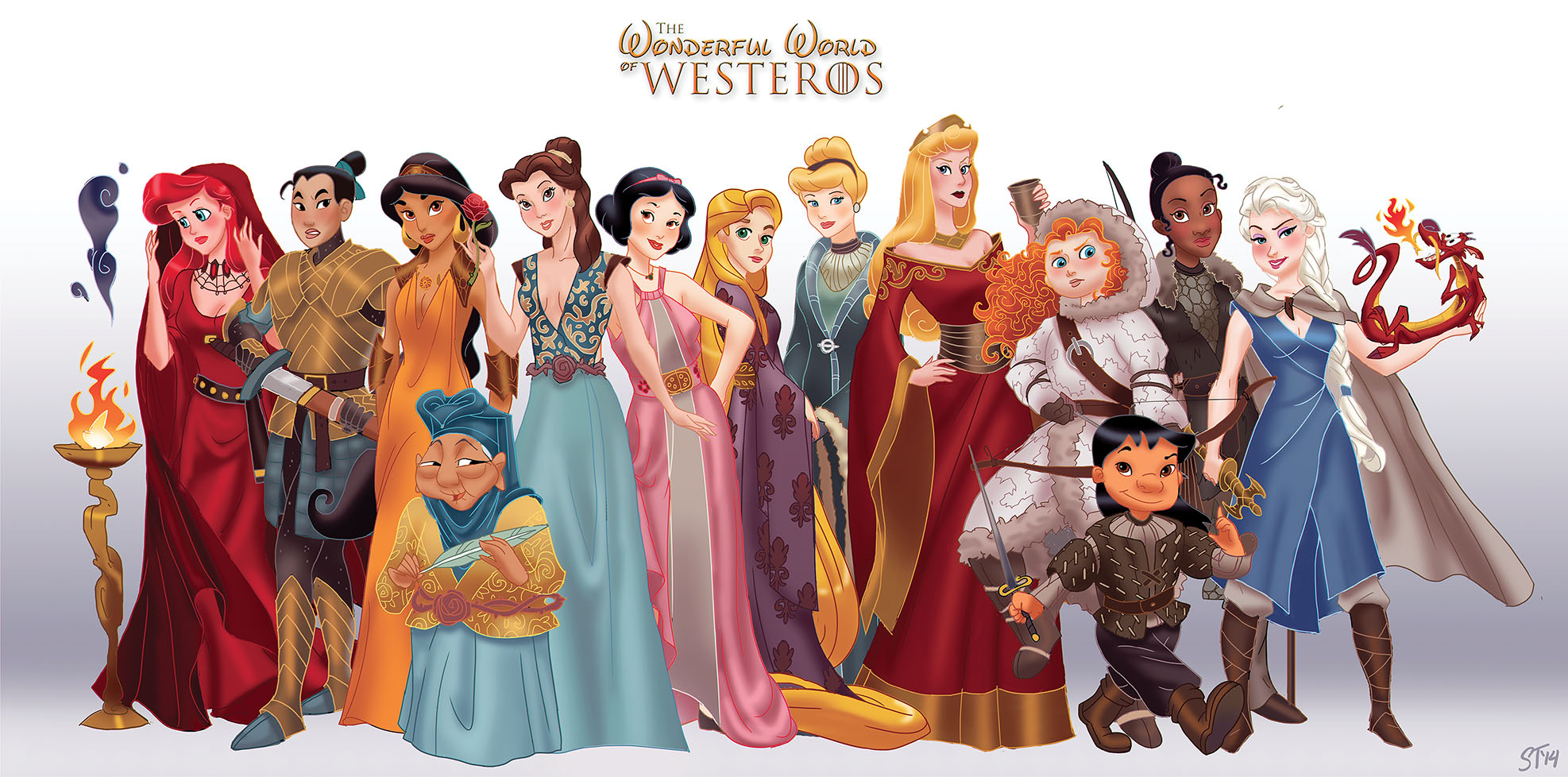 Disney Princesses as Game of Thrones by DjeDjehuti