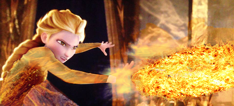 Fire Elsa figthing by fantasydreamtima