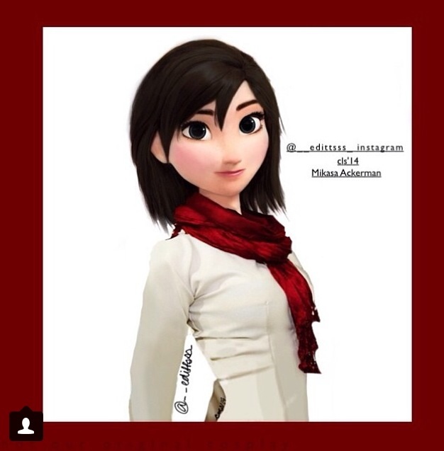 Anna as Mikasa Ackerman by Editttsss