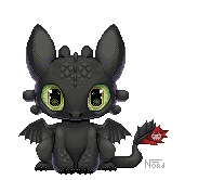 Toothless Pixel Animation by Nordeva