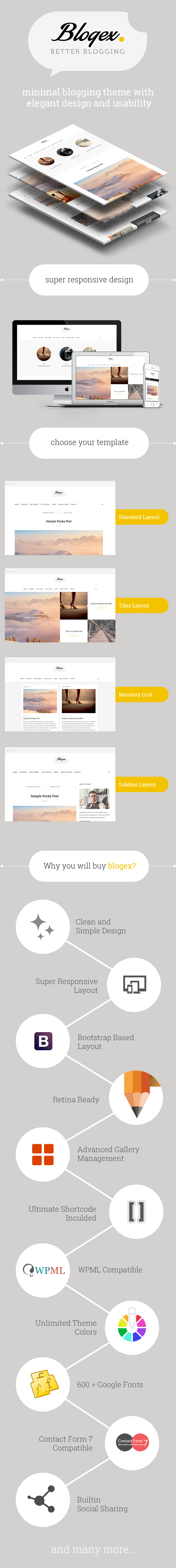 Blogex - Minimal Responsive WordPress Blog Theme - 1