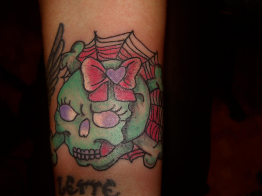 girly skull tattoos. girly wrist tattoos. girly