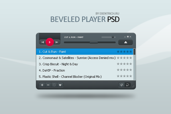 Beveled Player PSD