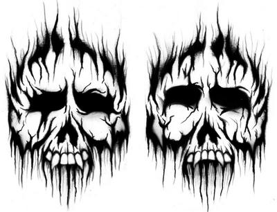 SKULL PAIR TATTOO DESIGN Posted by JR at 1035 PM