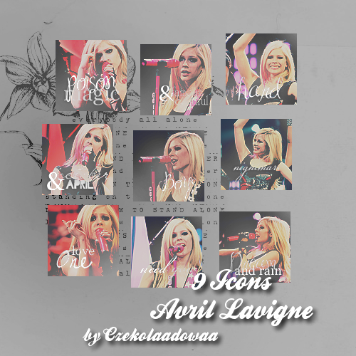 Avril Lavigne Icons. 9 Icons Avril Lavigne by ~Czekolaadowaa on deviantART