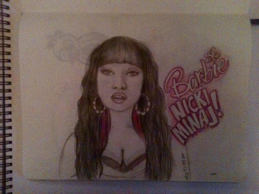 Nicki Minaj Body Stocking. Nicki Minaj Drawing by