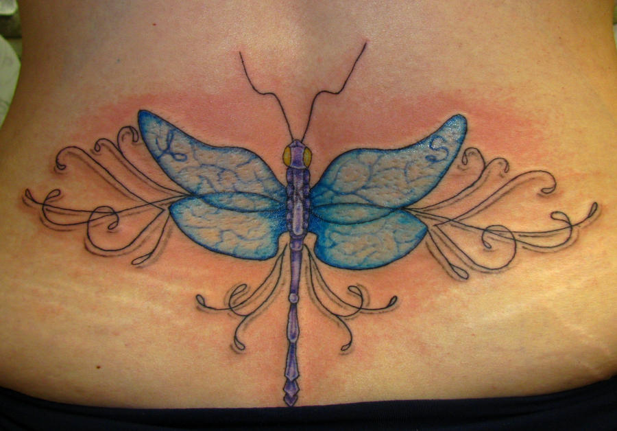lower back dragonfly - dragonfly tattoo
