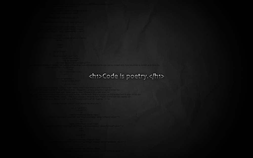 code wallpaper. Code is poetry wallpaper by