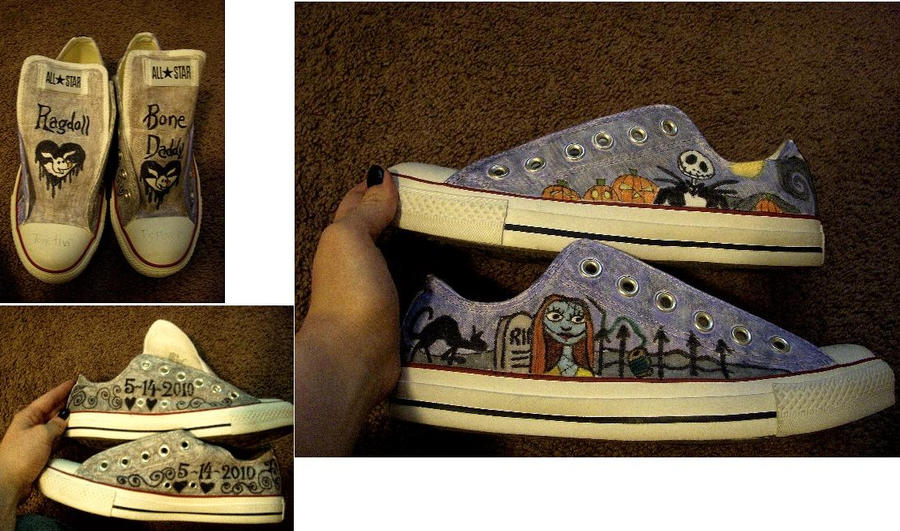 jack and sally tattoos. Jack and Sally wedding shoes