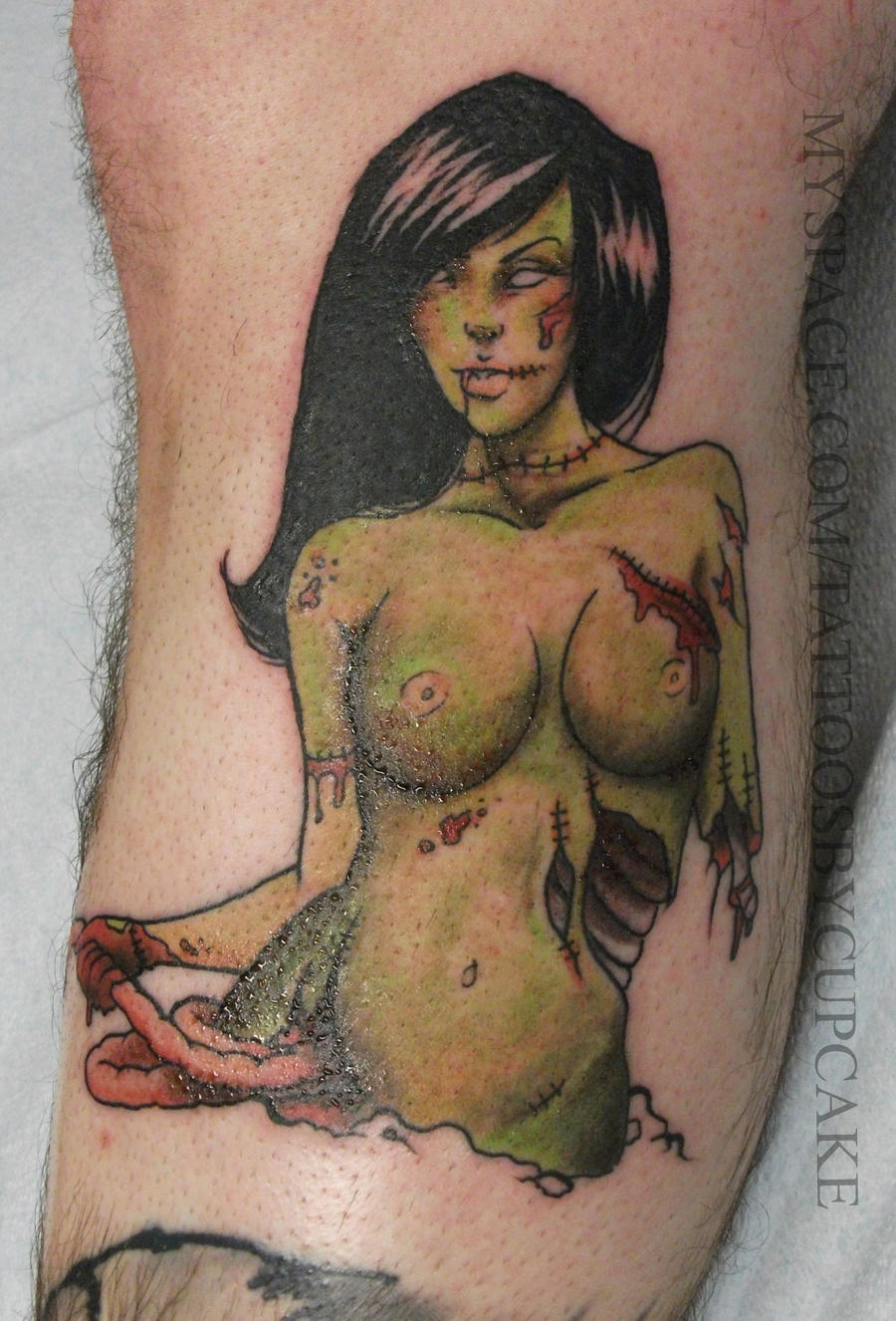 Zombie pinup tattoo by