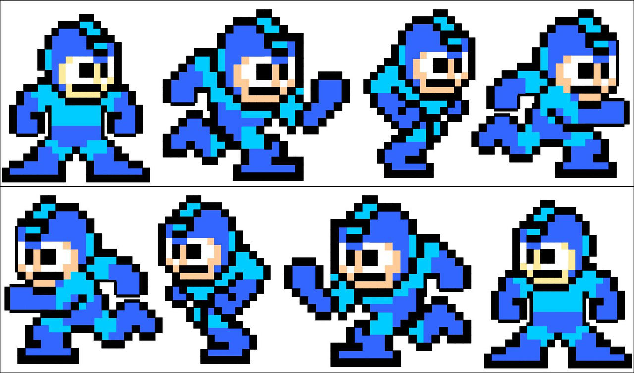 Megaman Running Sprites By Cobalt Blue Knight On Deviantart