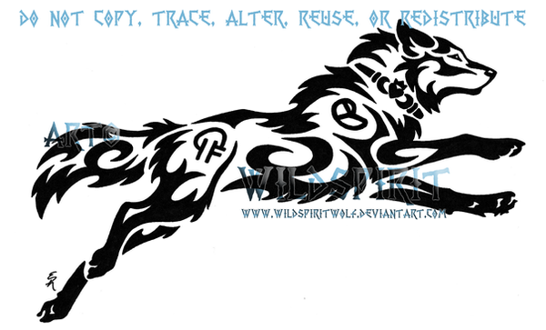 Tattoo Design. Claddagh Collar Wolf Tattoo by *WildSpiritWolf on deviantART