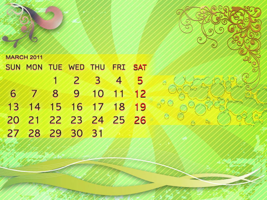 Desktop Calendars March 2011