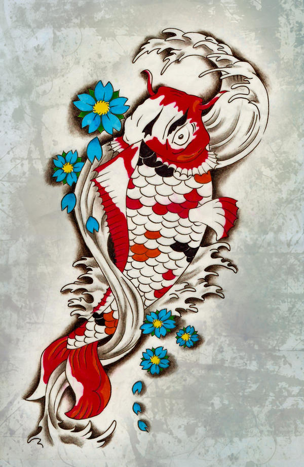 Koi Fish Tattoo Design by blacksilence92 on deviantART