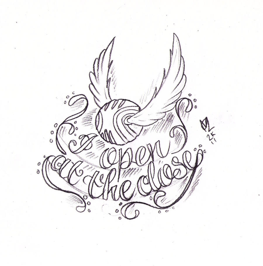 Golden Snitch Tattoo Sketch by