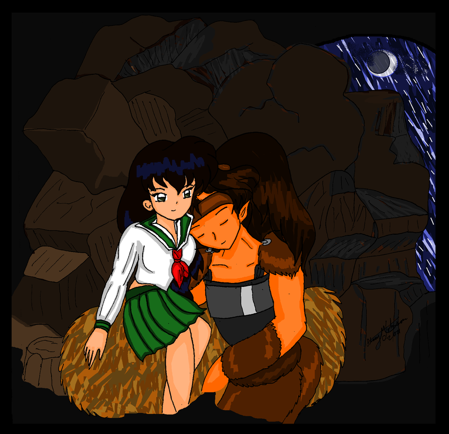 Kagome and Koga in a Cave by bluebellangel19smj on DeviantArt