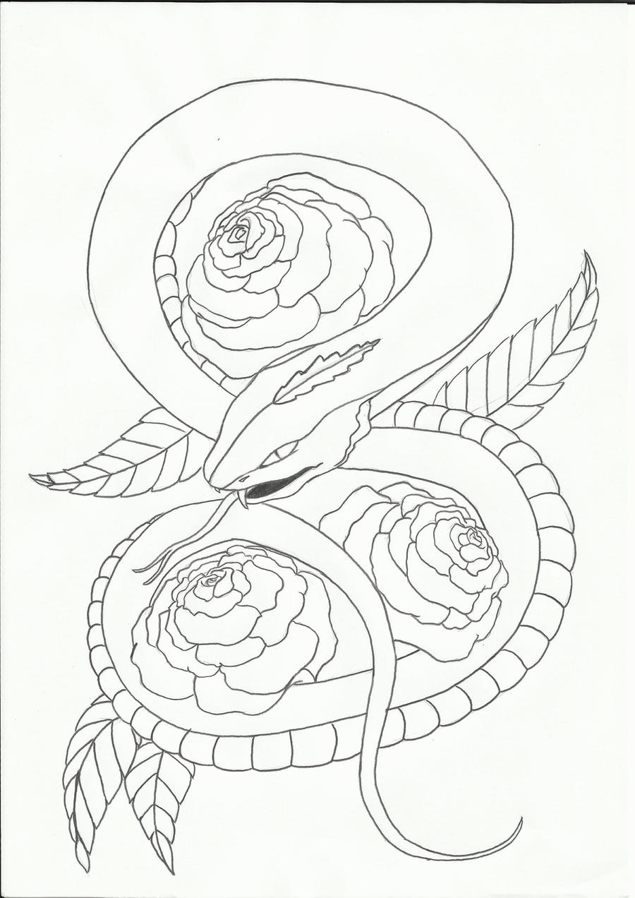 Snake Tattoo Outline Drawings