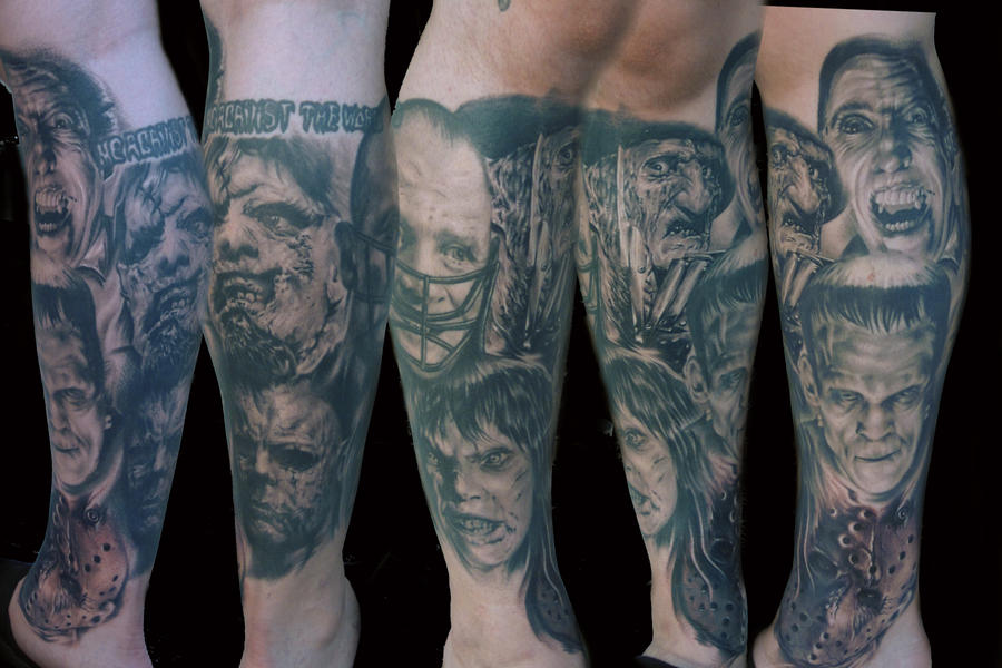 monster leg sleeve tattoo by hatefulss on deviantART