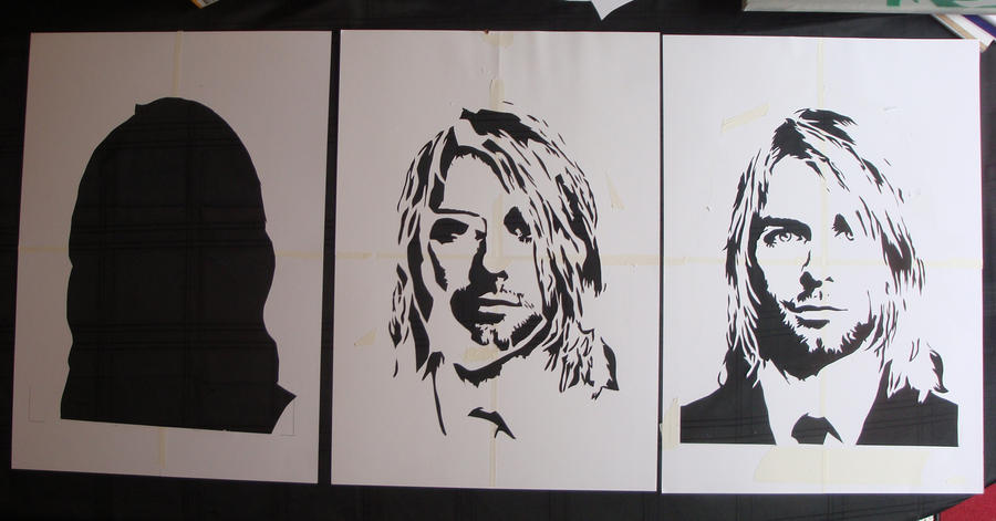 Kurt Cobain Cut Stencil by