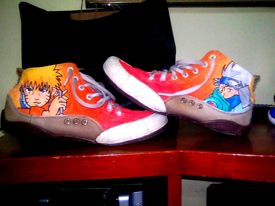 naruto custom shoes by chattai on deviantART