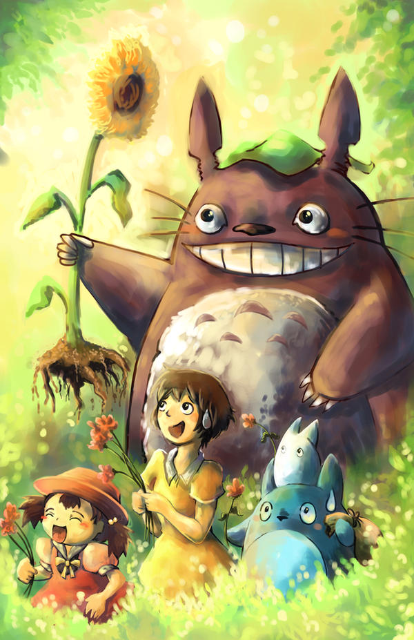 Totoro fan art by michellescribbles
