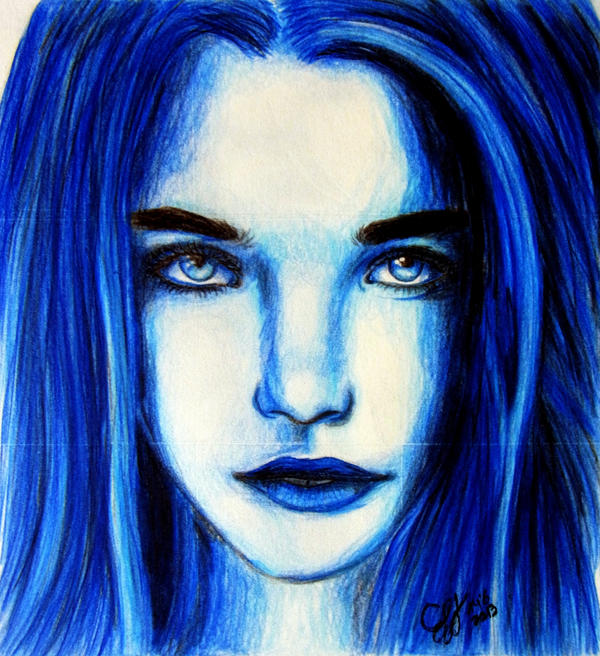 Blue Girl by Schoerie on DeviantArt