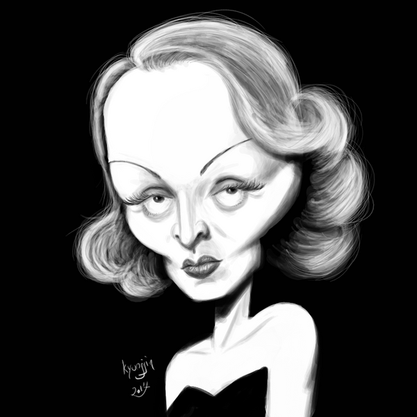 caricature de Marlène Dietrich