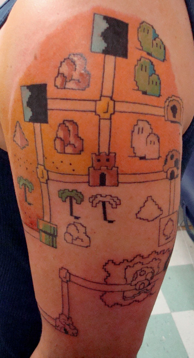 sleeve tattoo designs Mario Sleeve WIP