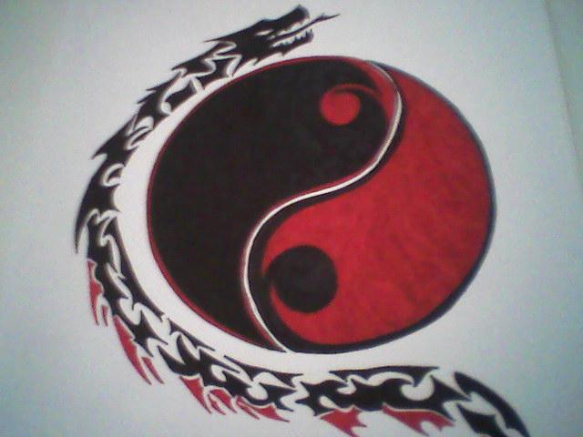Tribal Tattoos Yin Yang. Tribal yin yang Dragon