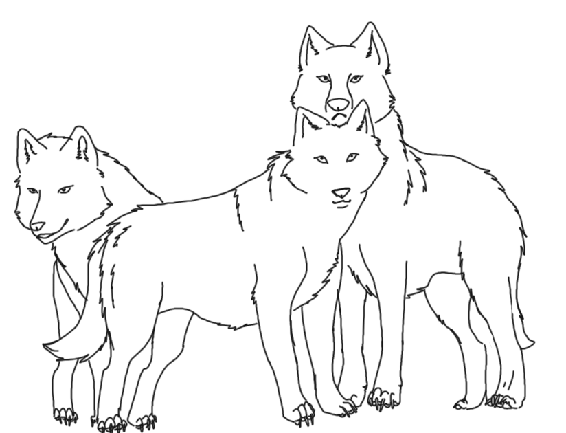 free clip art wolf pack - photo #35