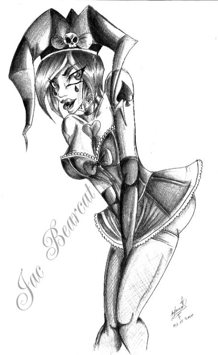 Clown Pin Up Girl By Frostyx On Deviantart Pin Up Tattoo Designs