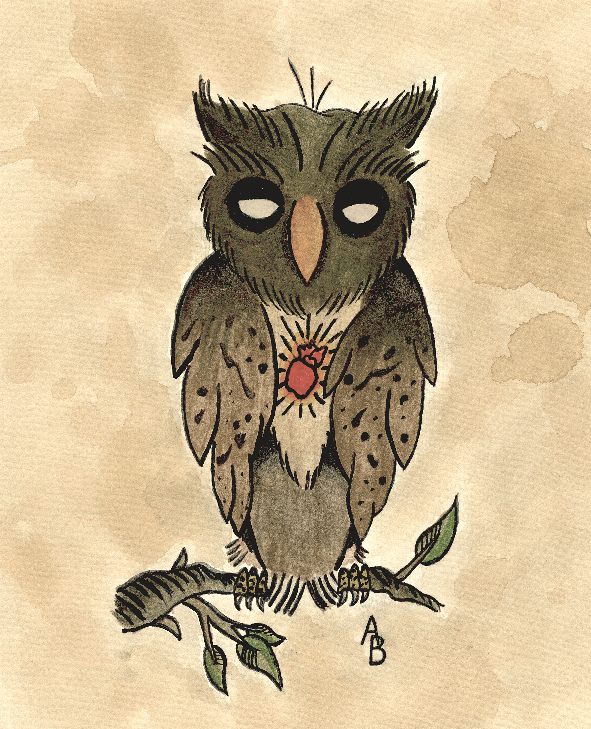 Owl Tattoo Flash by