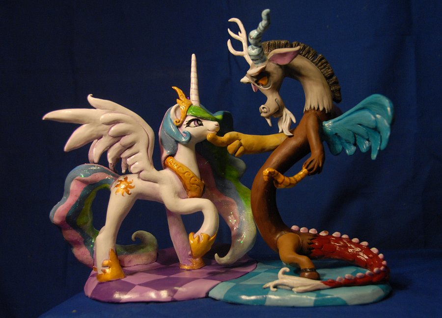 mlp___celestia_and_discord_sculpture_by_miki_-d4osx2m.jpg